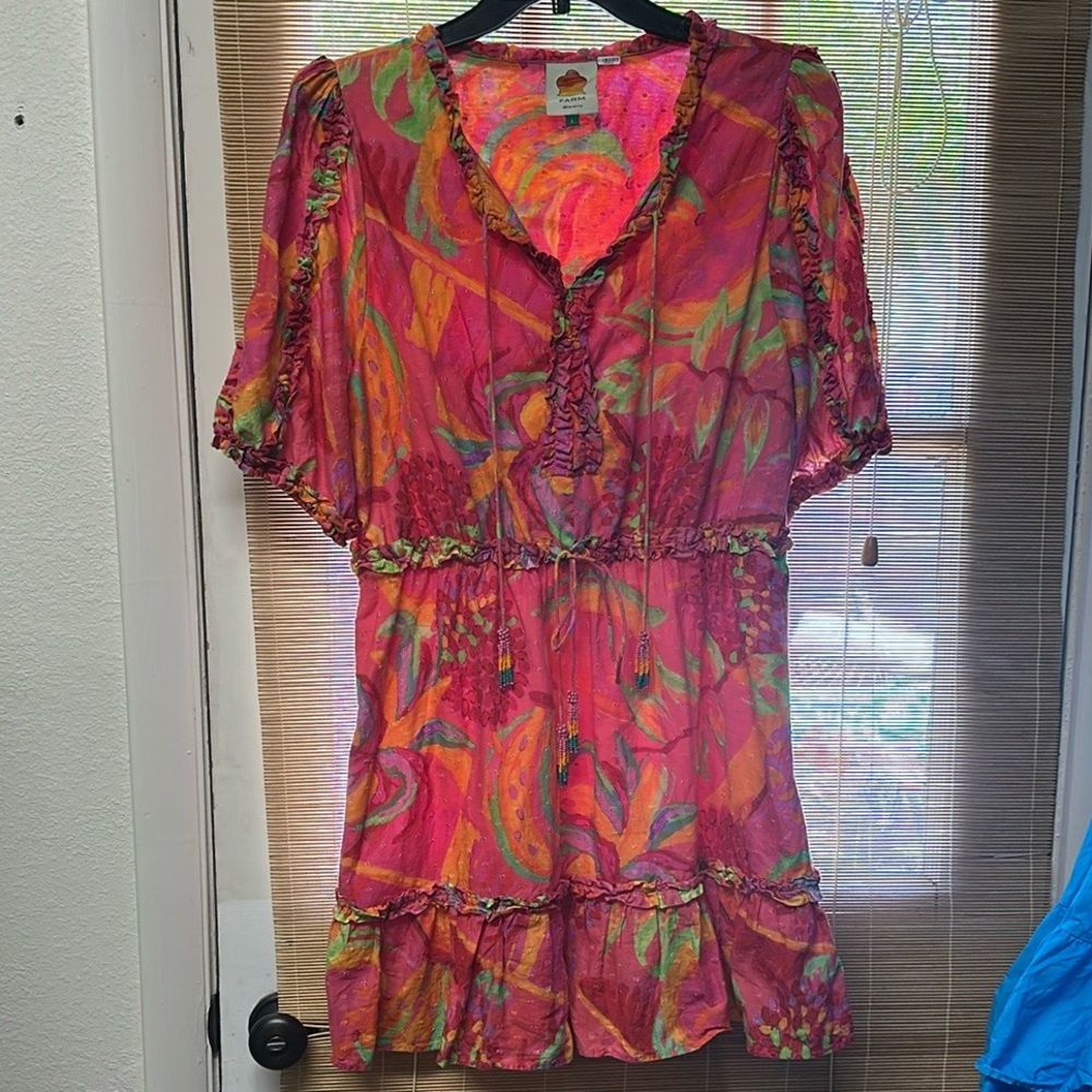 FARM Rio Ruffle Mini Dress - Picture 2 of 5